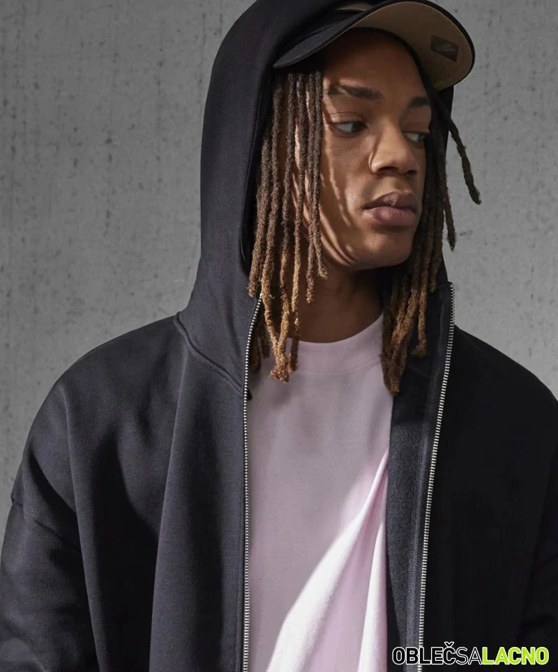 Unisex oversize mikina s kapucňou INFLUENCE ZIP HOOD B&C