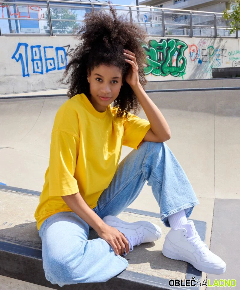 Unisex oversize tričko z ťažkej bio bavlny 8041 Daiber