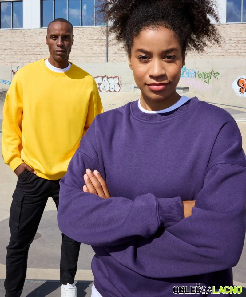 Unisex oversize mikina z bio bavlny 8042 Daiber