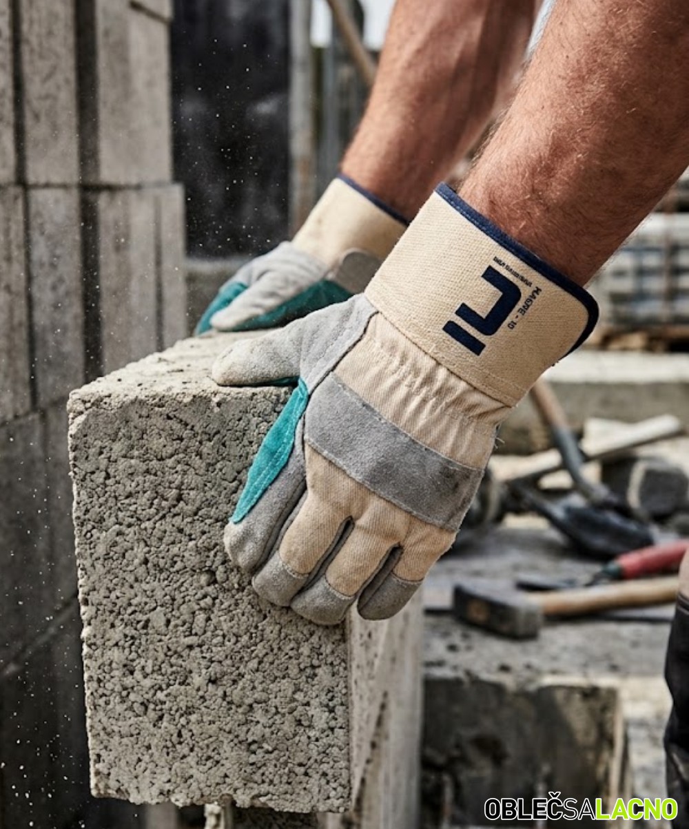 MAGPIE rukavice kombinované zelená - 12