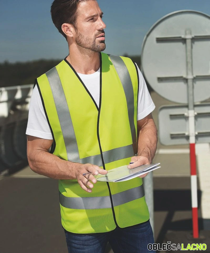 Bezpečnostná vesta HV BRIGHT 9V3 Rimeck®