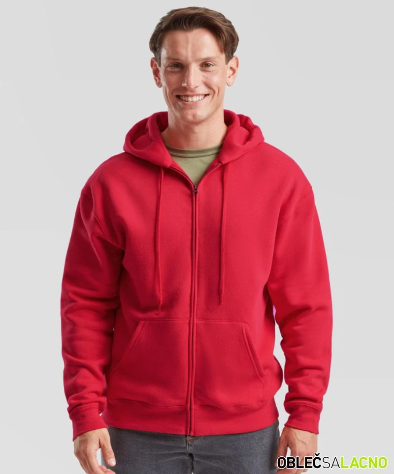 Pánska mikina s kapucňou PREMIUM HOODED SWEAT JACKET Fruit of the Loom