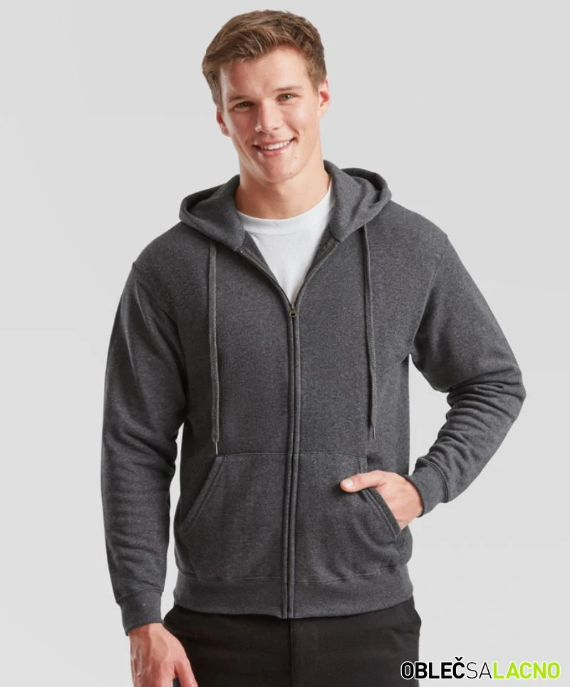Pánska mikina s kapucňou CLASSIC HOODED SWEAT JACKET Fruit of the Loom