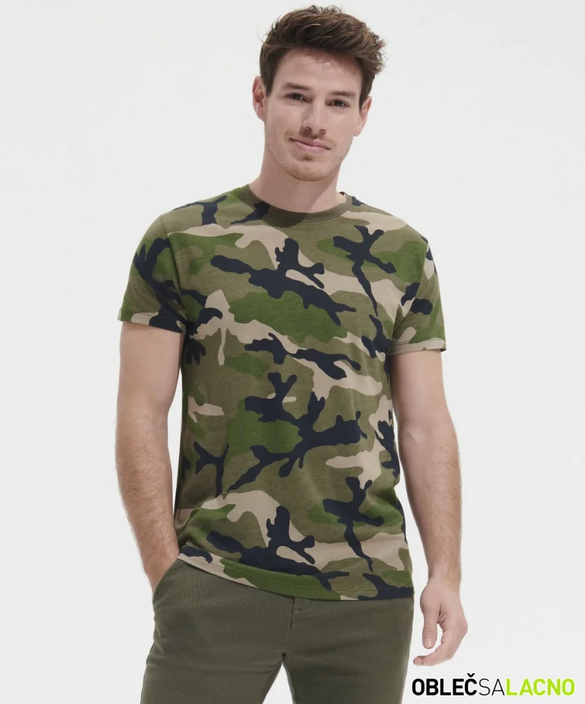Pánske maskáčové tričko CAMO MEN Sol's