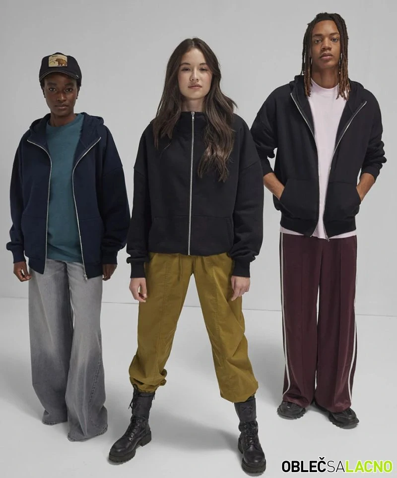 Unisex oversize mikina s kapucňou INFLUENCE ZIP HOOD B&C
