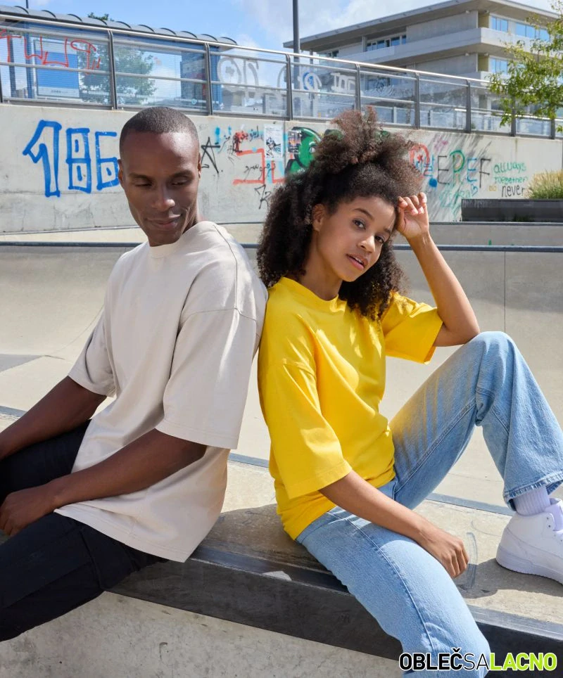 Unisex oversize tričko z ťažkej bio bavlny 8041 Daiber