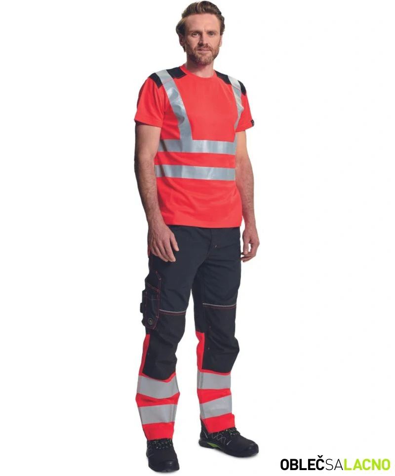 Reflexné polobavlnené tričko KNOXFIELD HVPS Cerva