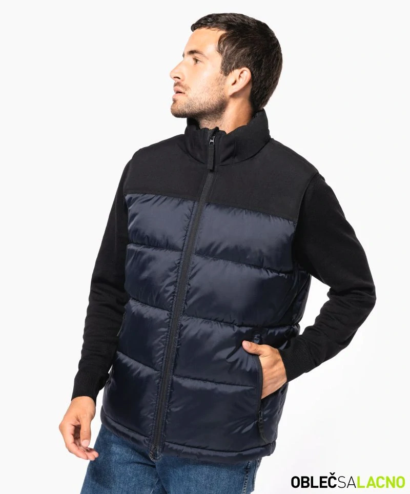 Unisex dvojfarebná prešívaná vesta K6162 Kariban