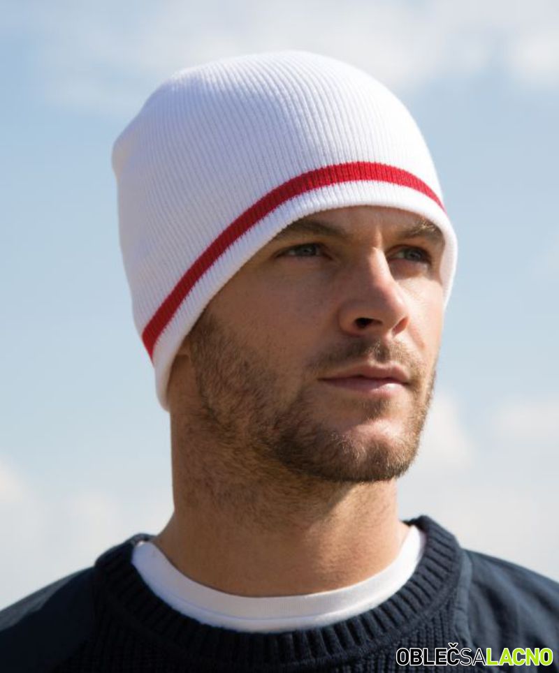 Pletená čiapka s kontrastnými pruhmi R368X Result Headwear