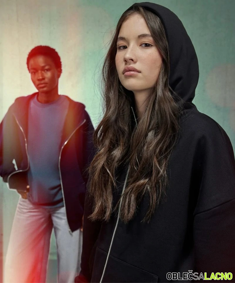 Unisex oversize mikina s kapucňou INFLUENCE ZIP HOOD B&C