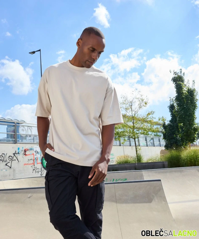 Unisex oversize tričko z ťažkej bio bavlny 8041 Daiber