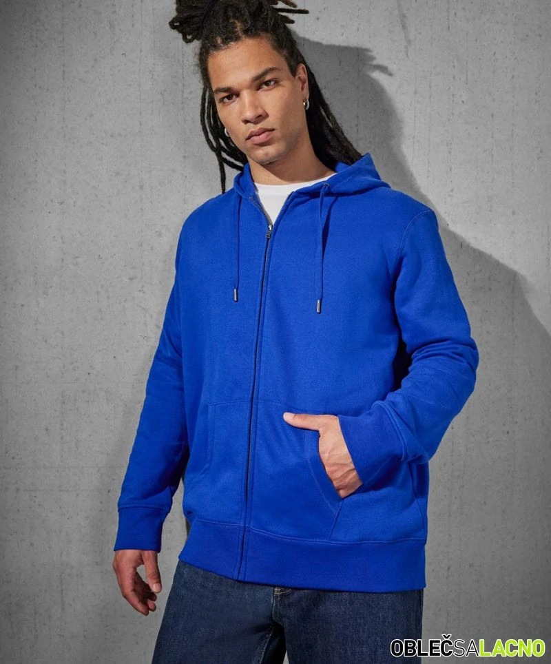 Pánska mikina s kapucňou KING ZIPPED HOOD B&C