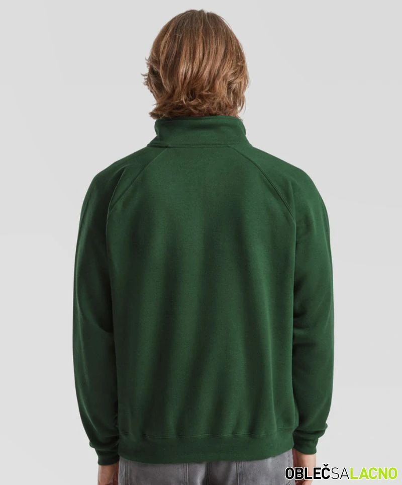 Mikina s 1/4 zipsom PREMIUM ZIP NECK SWEAT Fruit of the Loom