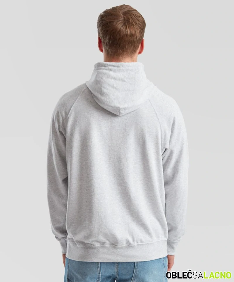 Pánska raglánová mikina s kapucňou LIGHTWEIGHT HOODED SWEAT Fruit of the Loom