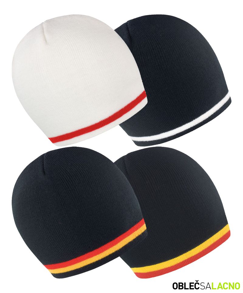 Pletená čiapka s kontrastnými pruhmi R368X Result Headwear