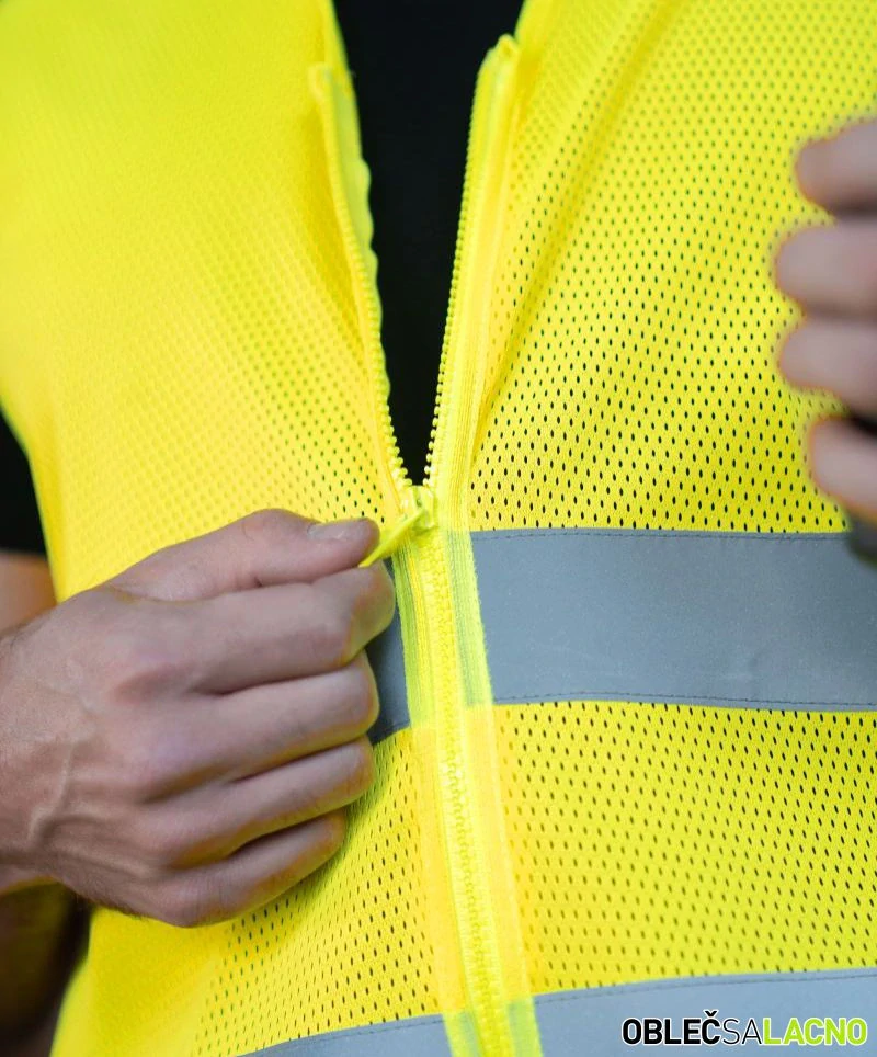 Hi-Vis sieťovaná bezpečnostná vesta RHODES KXCMZ Korntex