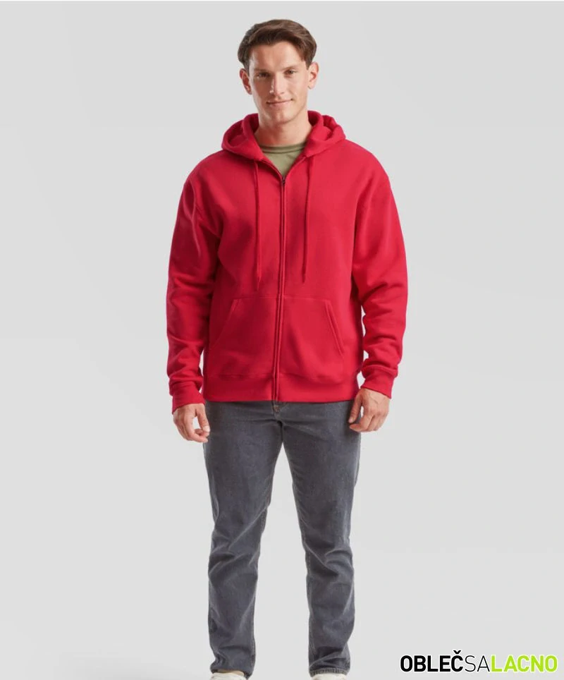 Pánska mikina s kapucňou PREMIUM HOODED SWEAT JACKET Fruit of the Loom