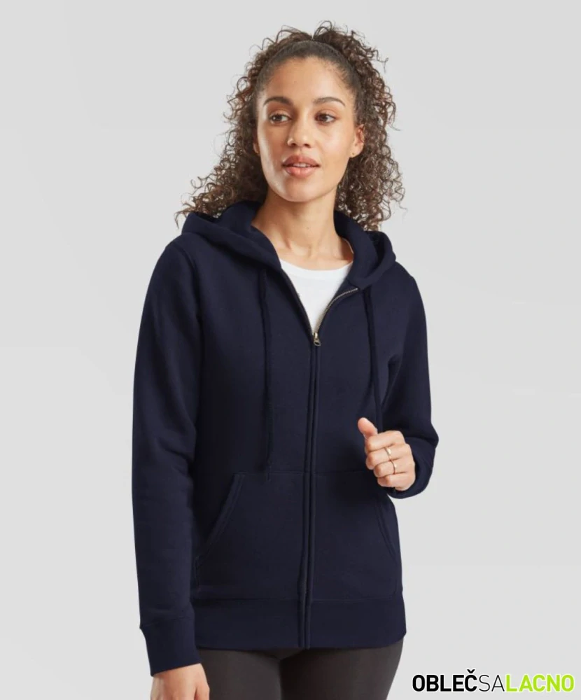 Dámska mikina s kapucňou PREMIUM LADY-FIT HOODED JACKET Fruit of the Loom