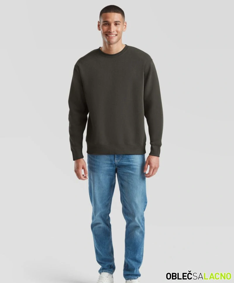 Pánska mikina PREMIUM SET-IN SWEAT Fruit of the Loom