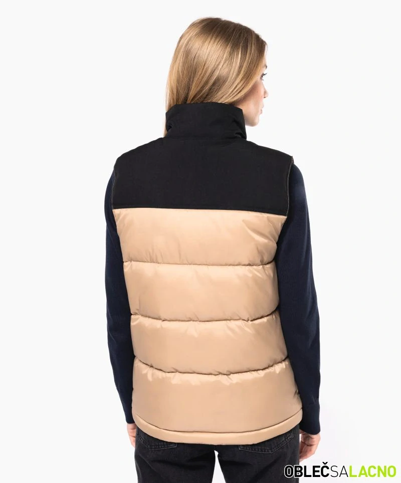 Unisex dvojfarebná prešívaná vesta K6162 Kariban