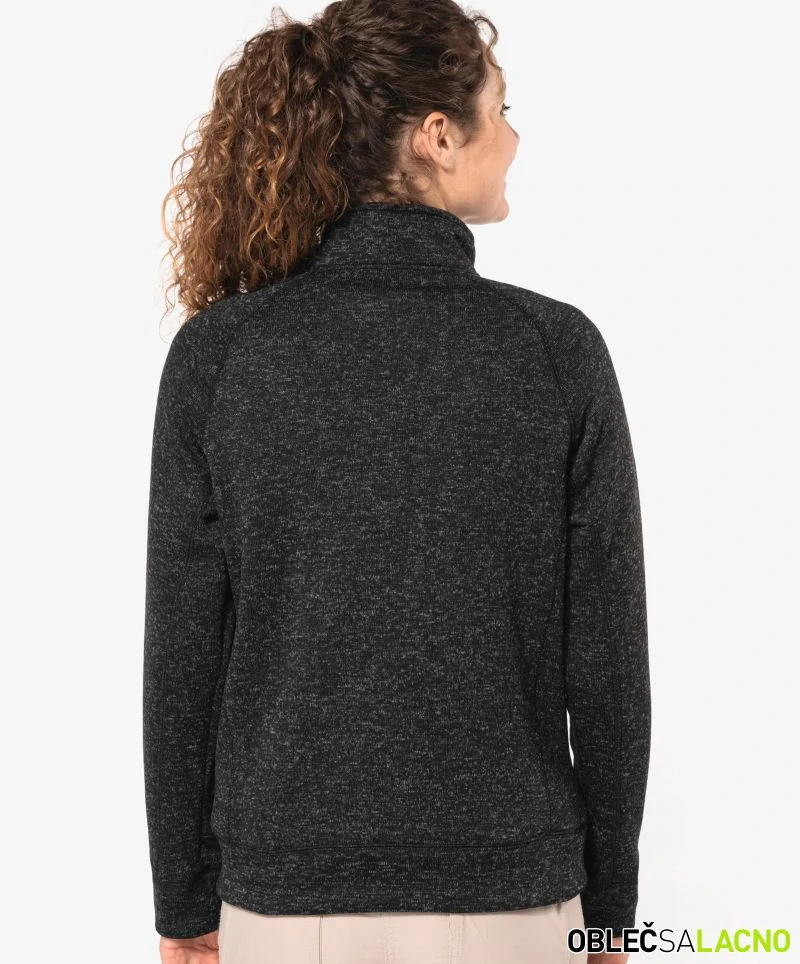 Dámska melanžová pletená fleecová bunda K9107 Kariban