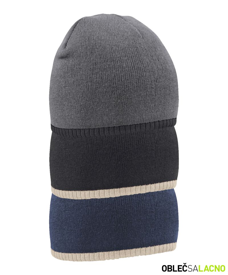 Dvojfarebná pletená čiapka B44C Beechfield