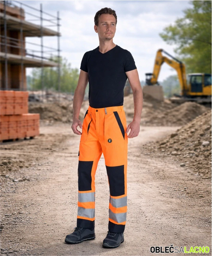 Reflexné montérkové nohavice MAX NEO HV Cerva