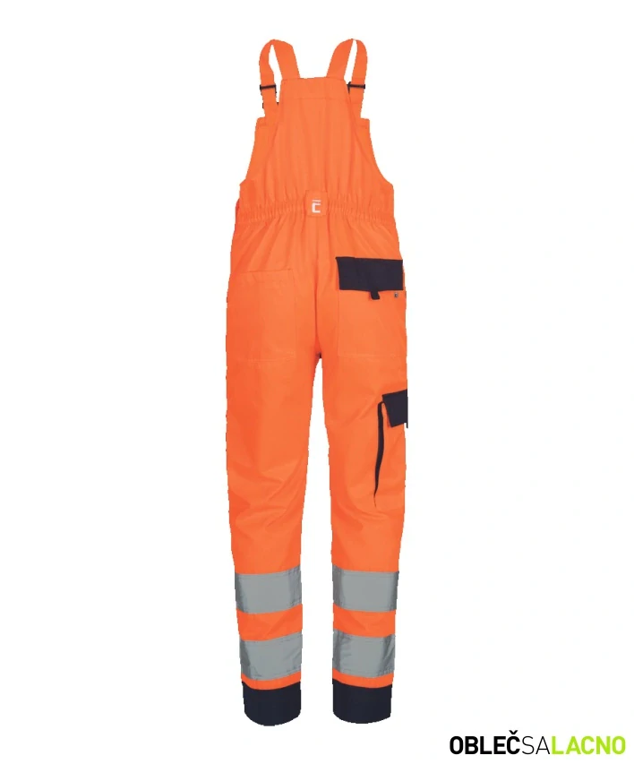 Reflexné montérkové nohavice MAX NEO HV s náprsenkou Cerva