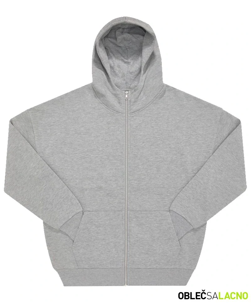 Unisex oversize mikina s kapucňou INFLUENCE ZIP HOOD B&C