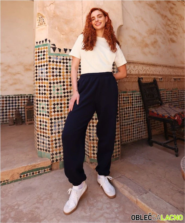 Unisex tepláky z ťažkej bavlny ICONIC PREMIUM ELASTICATED CUFF JOG PANTS Fruit of the Loom
