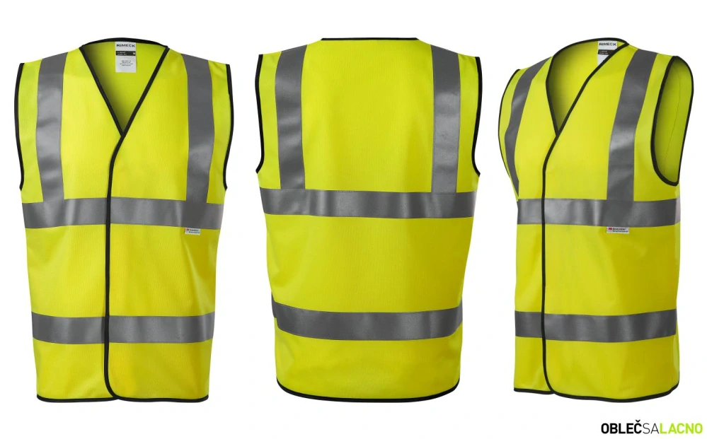 Bezpečnostná vesta HV BRIGHT 9V3 Rimeck®