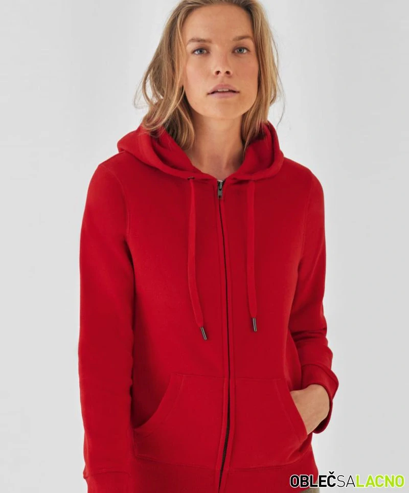 Dámska mikina s kapucňou QUEEN ZIPPED HOOD B&C