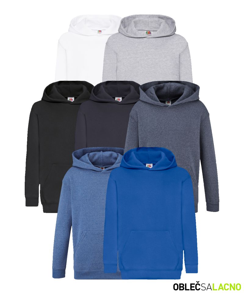 Detská mikina s kapucňou CLASSIC KIDS HOODED SWEAT Fruit of the Loom