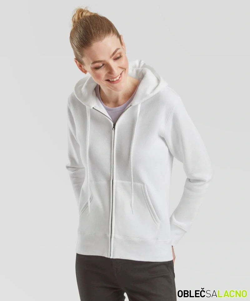 Dámska mikina s kapucňou PREMIUM LADY-FIT HOODED JACKET Fruit of the Loom
