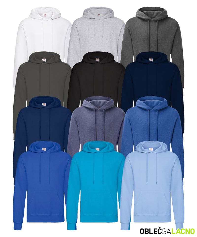 Pánska mikina s kapucňou CLASSIC HOODED SWEAT Fruit of the Loom