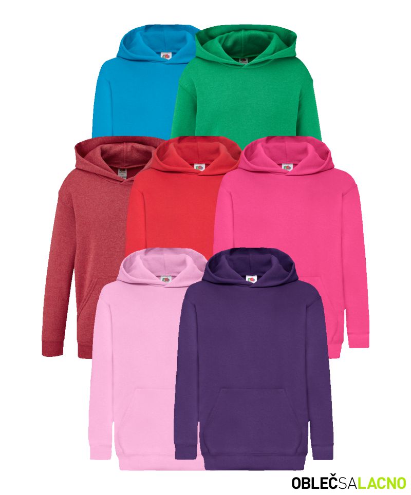 Detská mikina s kapucňou CLASSIC KIDS HOODED SWEAT Fruit of the Loom