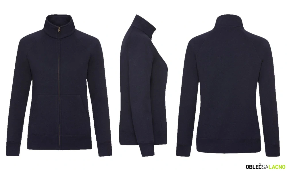 Dámska mikina PREMIUM LADY-FIT SWEAT JACKET Fruit of the Loom