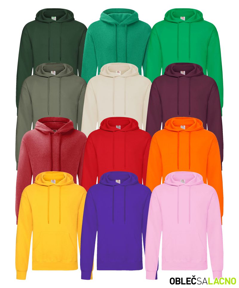Pánska mikina s kapucňou CLASSIC HOODED SWEAT Fruit of the Loom