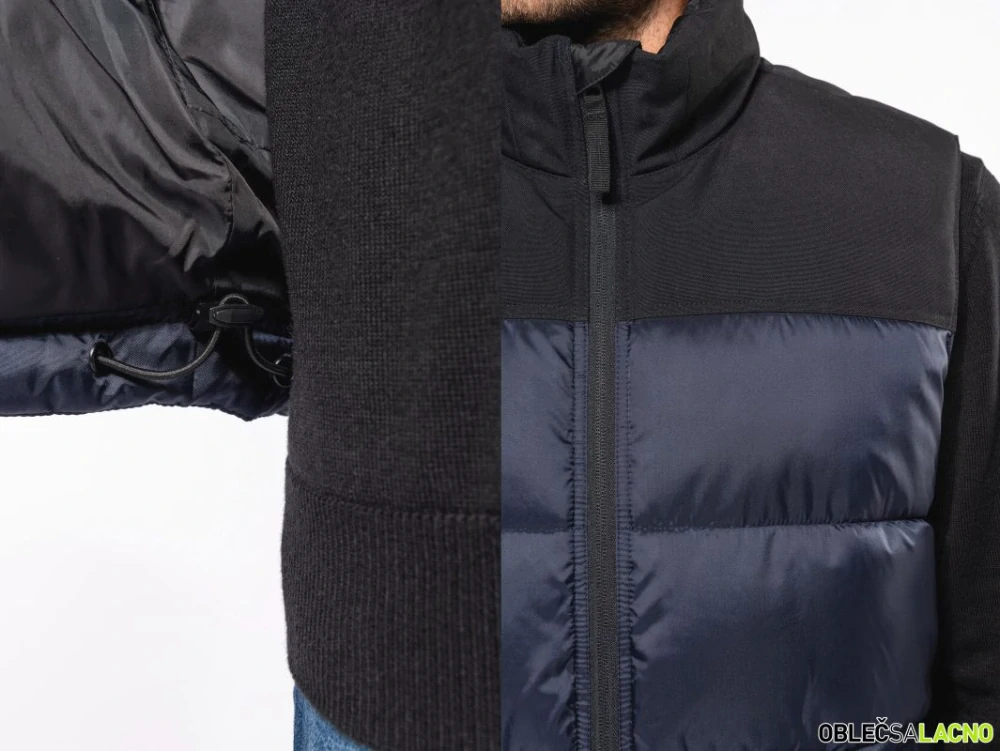 Unisex dvojfarebná prešívaná vesta K6162 Kariban