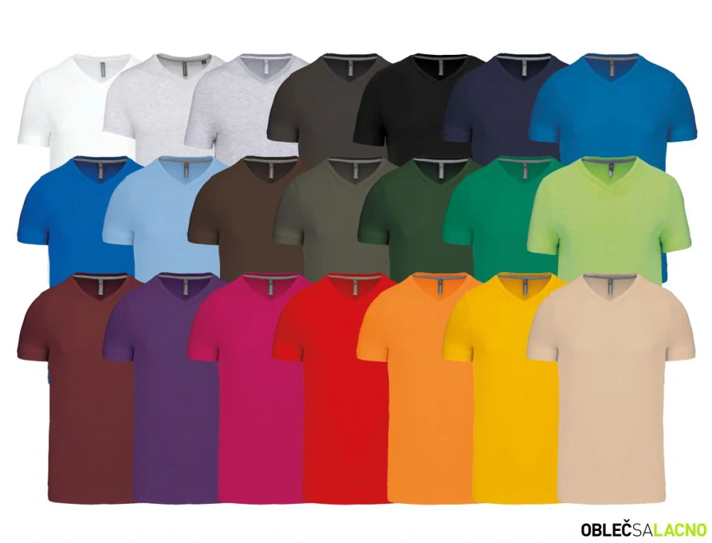 Pánske tričko s výstrihom do V K357 Kariban