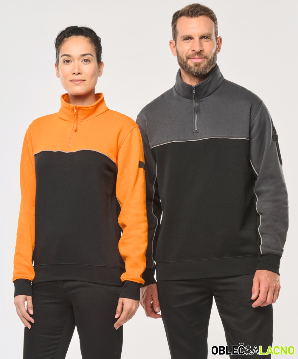 Unisex pracovná mikina s 1/4 zipsom WK404 WK