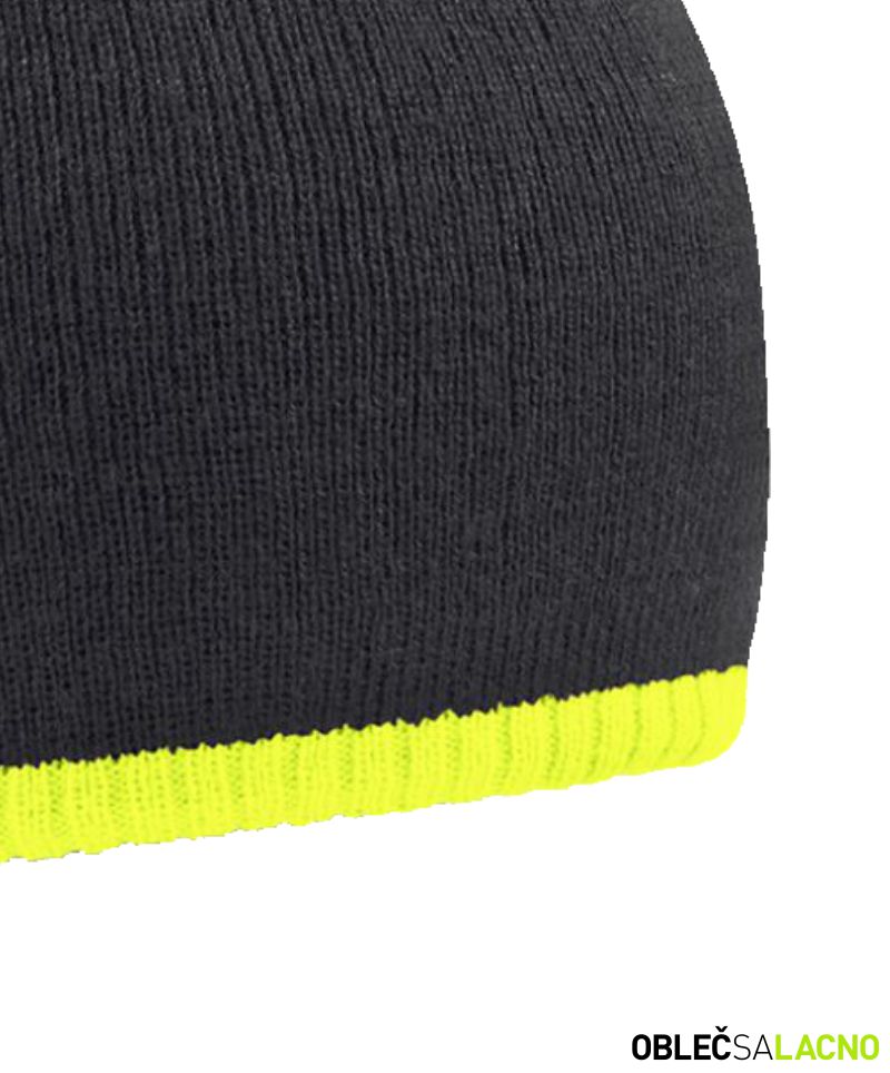 Dvojfarebná pletená čiapka B44C Beechfield