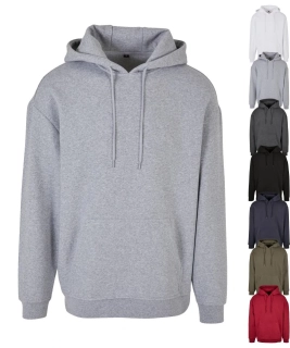 Pánska oversize mikina s kapucňou z ťažkej bavlny BASIC Build your Brand