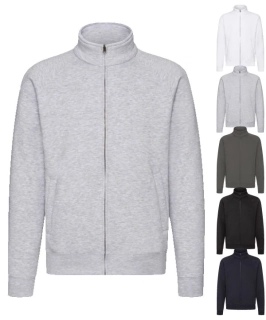 Pánska raglánová mikina PREMIUM SWEAT JACKET Fruit of the Loom