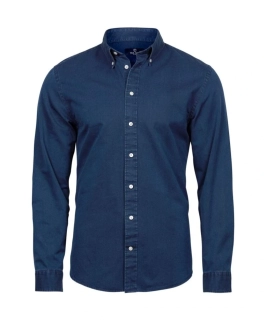 Denim keprová košeľa s dlhým rukávom Tee Jays