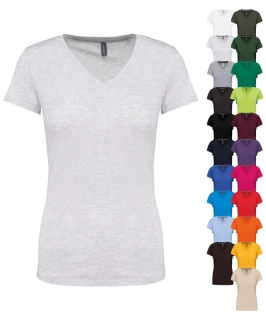 Dámske tričko s výstrihom do V K381 Kariban