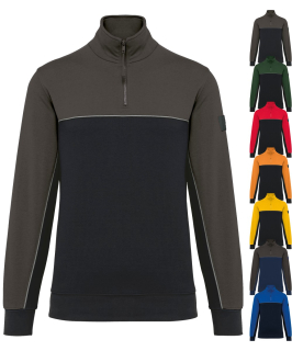 Unisex pracovná mikina s 1/4 zipsom WK404 WK