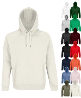 Unisex bio raglánová mikina s kapucňou STELLAR Sol's