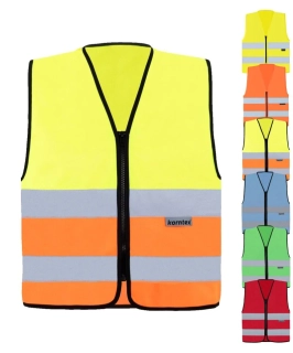 Bezpečnostná vesta so zipsom COLOGNE RX217 Korntex